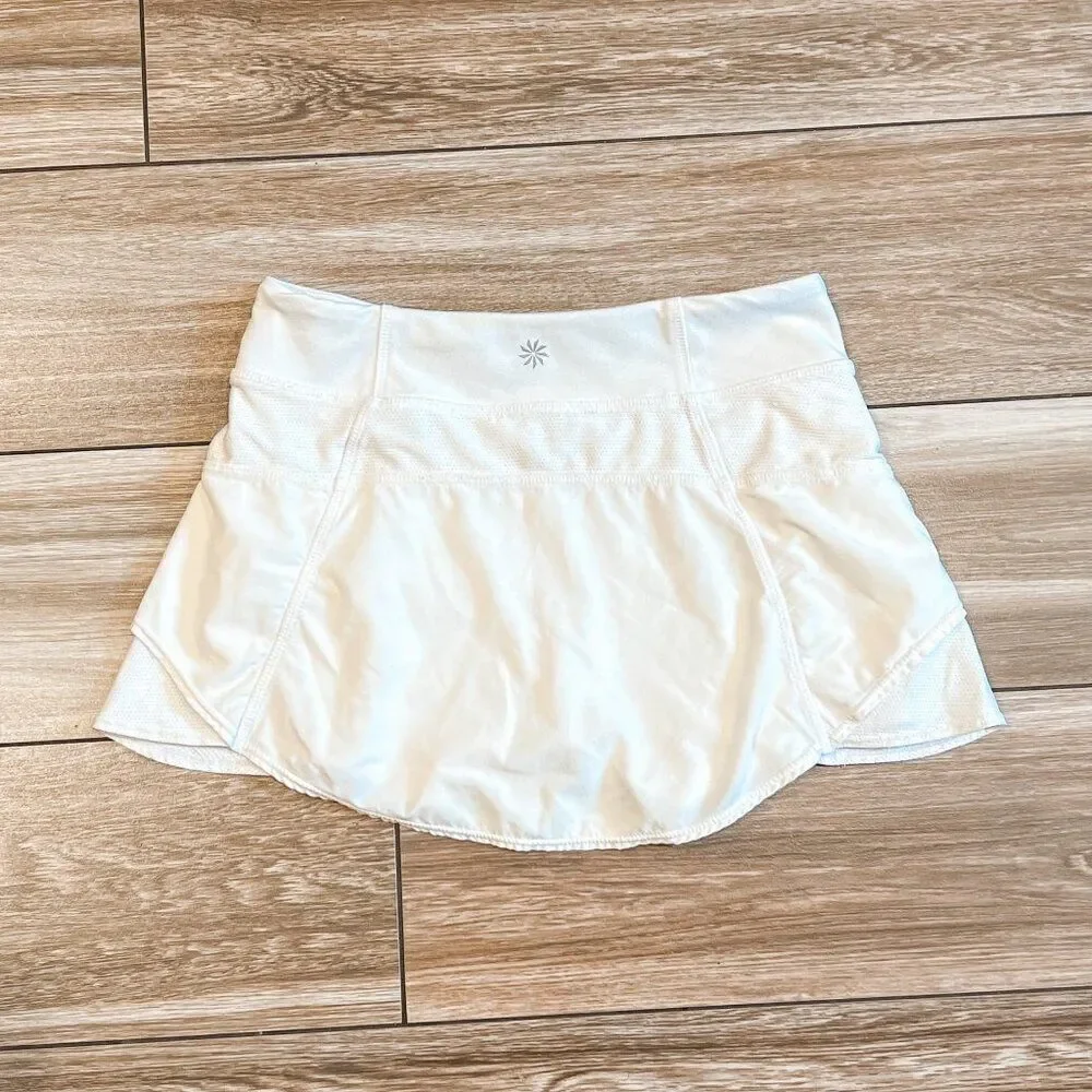 Athleta Girl White Tennis Serve Skort Size Medium 8-10